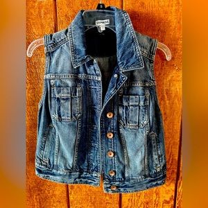 Express Sleeveless Jean Jacket Vest